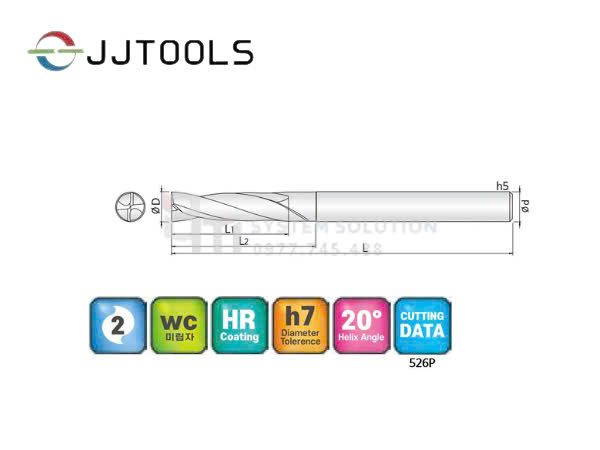 2FDRL Carbide 2 Flutes, Multi-Processing Flat Drills with Long Shank